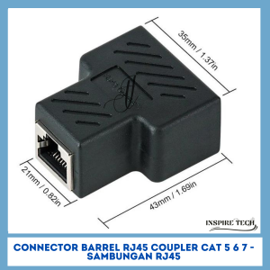SAMBUNGAN FEMAIL TO FEMAIL EXTENDER 1TO2 KONEKTOR JARINGAN LAN ETHERNET RJ45