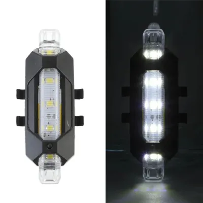 AUTOFun Lampu sepeda gunung LED tahan air yang dapat diisi ulang USB lampu ekor peringatan sepeda Aksesori Sepeda