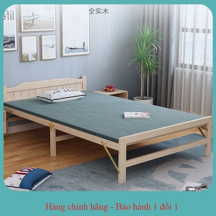 Giường gỗ thông gấp gọn không cần lắp đặt - Giường gỗ xếp gọn - Giường gấp đôi - 5 kích thước - kèm ảnh thật từ khách hàng