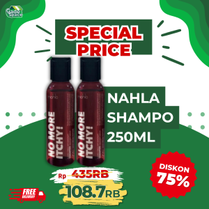 Nahla Shampoo - Shampoo Organic Non SLS dengan Kandungan Gama Melon - Shampoo untuk rambut Kering