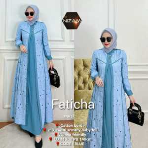 Dress jumbo faticha/ gamis wanita murah/ gamis syari jumbo/ busana muslim wanita/ dress wanita/ kaftan wanita