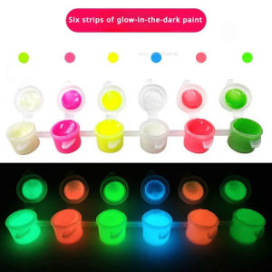 3Ml 6แถบ Ultra Bright อะคริลิค Pigment Luminous สีเด็ก Art Hand-Painted ภาพวาดสีน้ำมัน Luminous Waterborne Paint