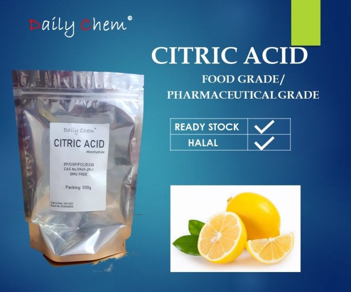 Citric Acid Monohydrate (BP/USP/ FOOD GRADE) 500G Lazada