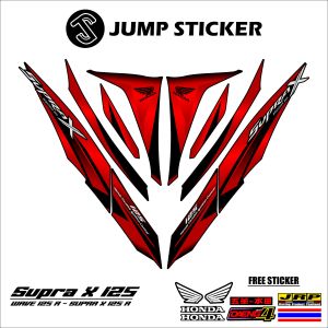 Stiker striping SUPRA X 125 - WAVE 125 R grafis variasi 005