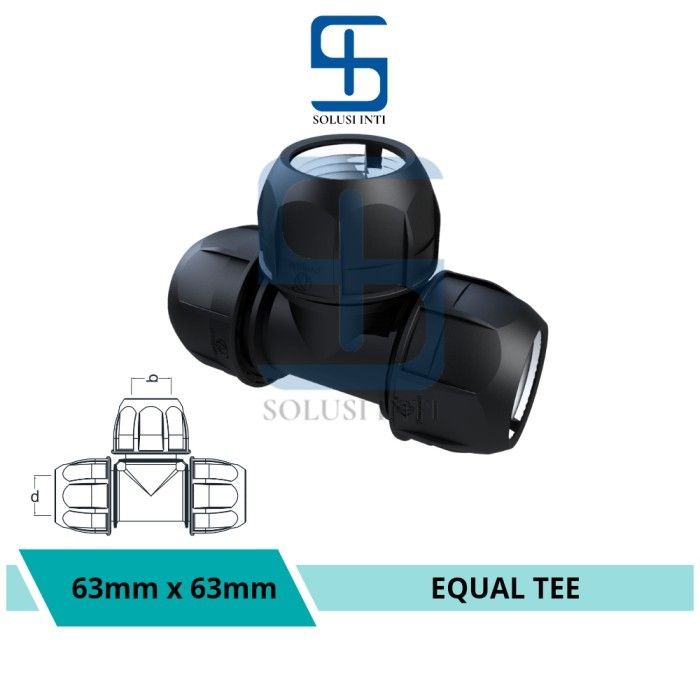 EQUAL TEE HDPE 63mm / 2 inch Fitting pipa HDPE TEE | Lazada Indonesia