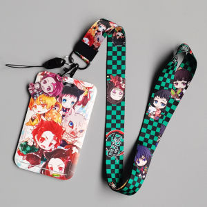Demon Slayer Kimetsu no Yaiba Touch n Go Card Holder Lanyard Key Chain Card Case Access Card Cover 鬼灭之刃卡套