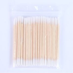 90-100pcs Disposable Wooden Cotton Swabs Stick Glue Removing Makeup or nail art Clean Stick 美甲一次性尖头棉棒超细木棒卸妆卸甲清洁工具