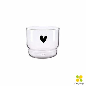 CLM ถ้วยนม ใส่เครื่องดื่มเย็น ๆ ถ้วยแก้วกาแฟ ใส่น้ำผลไม้ สกรีนภาพน่ารัก Glasses