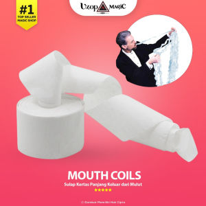Mouth Coils 12 pcs - Alat Sulap Memunculkan Kertas dari Mulut - Uzop Magicshop