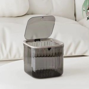 Clear Laundry Capsule Dispenser Odorless Plastic Storage Container for Detergent and Dryer Sheets Flip-top Organizer