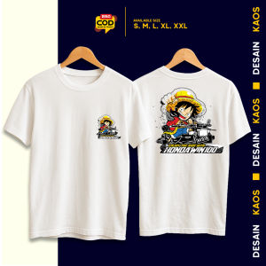 Kaos dISTRO Terbaru Kekinian Motif One Piece Honda Win // Kaos Motor // Kaos otomotif // Kaos Racing