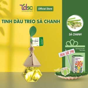 Chai Tinh Dầu Sả Chanh Nguyên Chất Treo Xe Ô Tô TINHDAUSACHANH 8ml Tinh Dầu Xả Đuổi Muỗi Thơm Xe Xua Đuổi Côn Trùng