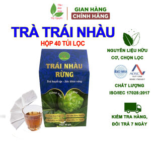 Trái nhàu rừng túi lọc (hộp 40 gói) trà túi lọc trái nhàu rừng Bảo Khang quả nhàu khô hạ mỡ máu ổn định huyết áp
