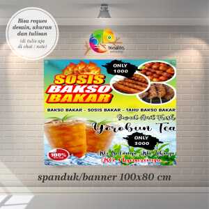 Cetak Spanduk Banner Sosis Bakso Bakar