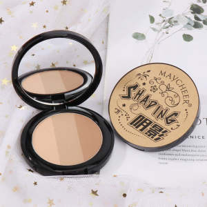 Maycheer 3 Colors Contour Powder Create Natural Three-dimensional Facial Makeup Bronzer Powder
