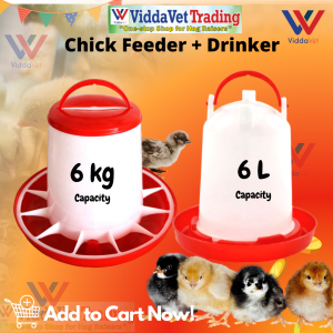 6 Liters Imported Chick Drinker + 6kgs Chick Feeder Waterer for Chicken automatic waterer for chicken chicken drinker