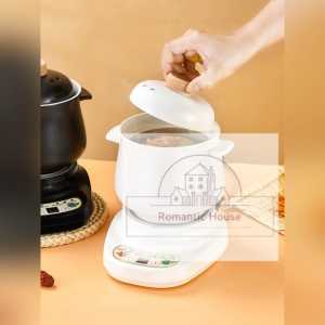 Periuk Elektrik / 1.2L Multifunctional Ceramic Electric Cooker Mini Household Soup Pot