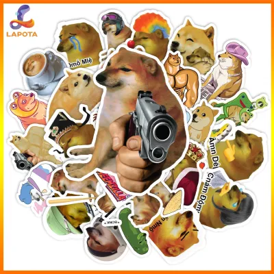 Set 50 cái Sticker Cheems Meme Sticker Cheems Chống Nước Sticker Chó meme Hình dán Cheems dán mũ bảo hiểm dán laptop dán xe vali sticker chống thấm nước sticker cute giá rẻ