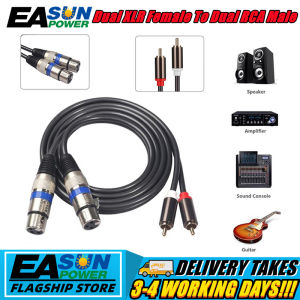 1.5M Dual RCA Male To XLR Female Cable 2 XLR To 2 RCA Plug Adapter Hifi Stereo Audio Extension Cable