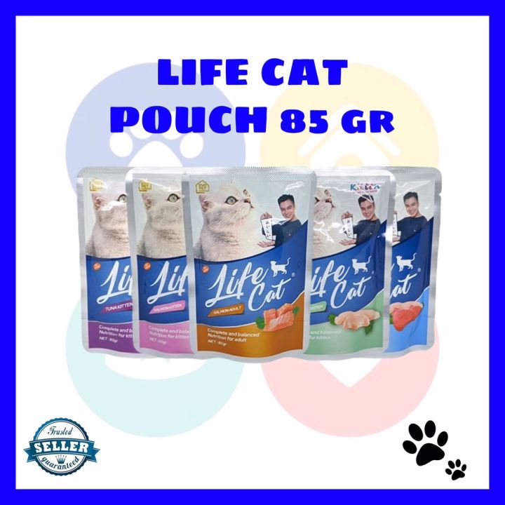 Makanan Basah Kucing Life Cat Pouch Sachet Saset Gram Gram Wet Cat