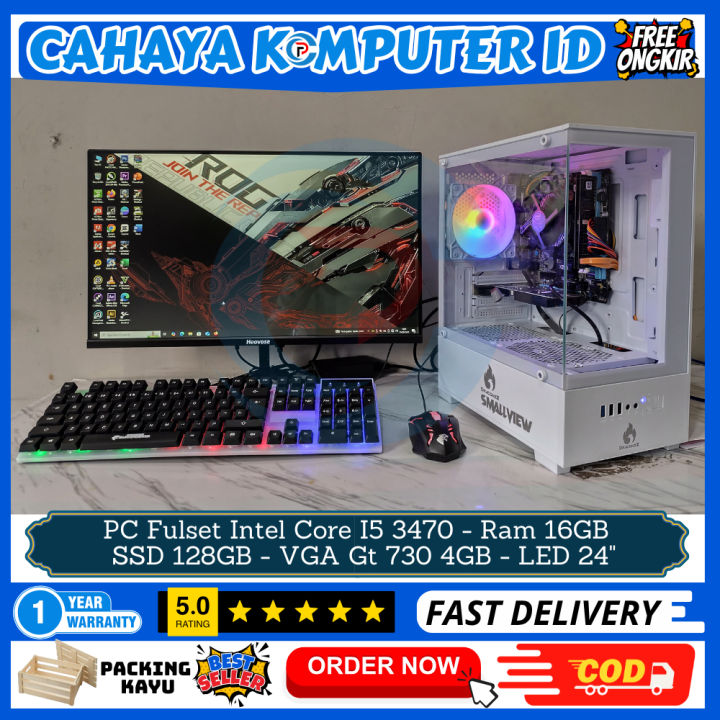 PC Fulset Intel Core I5 Ram 16GB SSD 128GB HDD 500GB VGA Gt 730