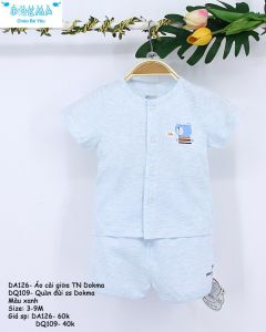 Bộ thun ngắn tay mặc nhà cho bé Đồ bộ cộc tay mặc nhà siêu mềm mát cho bé sơ sinh