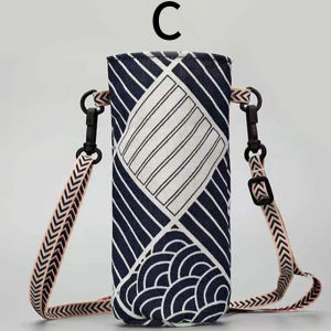 Portable Water Bottle Bag Insulated Crossbody Water Bottle Carrier Bag Holders Travel Sports Camping