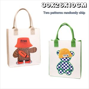 Felt Tote Bag Handbag Large Capacity Single Shoulder Bag Shopping Bag Durable Felt Material
