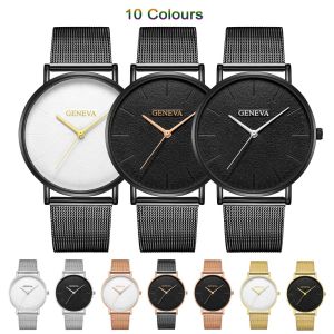 Women Watches Men Watches Simple Ultra-thin Watch Luxury Stainless Steel Quartz Wrist Watch