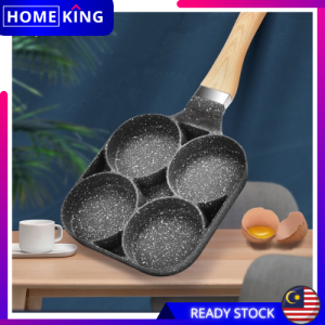 HOMEKING | 4 Four Hole Breakfast Machine Fried Egg Burger Machine Non Stick Flat Bottom Frying Pan Fried Egg Kuali Telur