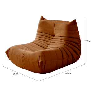 (JIJI.SG) CHIARA Lazy Sofa -  Fabric / Floor Chair / Bedroom / Living / Furniture