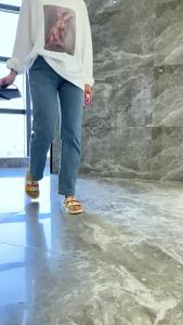 [Free Shipping] Hotmarzz WomenS Bathroom Slippers Water-Resistant PVC Outdoor Slippers Non-Slip Casual Summer Slippers