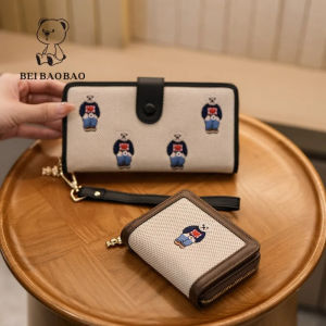 Mới nhất Mini Money Zero Túi Thẻ Clip Túi Ngắn 2025 Canvas Trọng Lượng Nhẹ Tote Túi Cartoon Thời Trang Phụ Nữ Dài Wallet