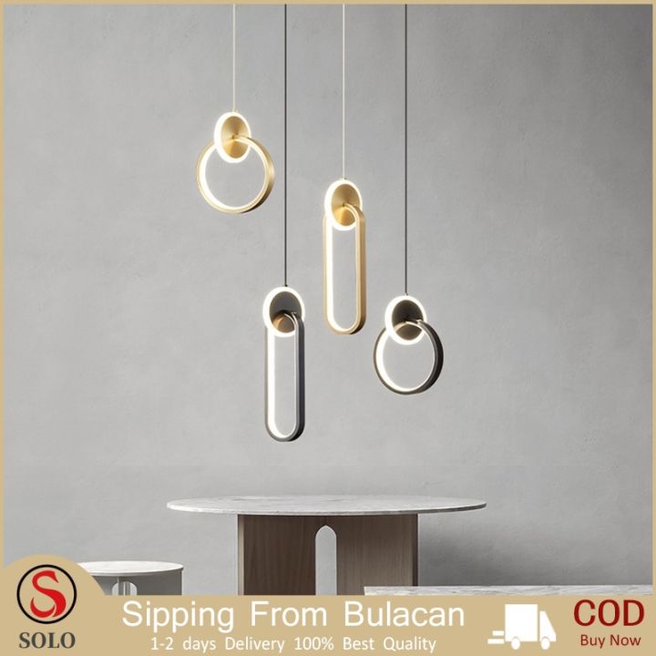 SOLO Modern Chandelier Ceiling Light for Living Room Tricolor Sala