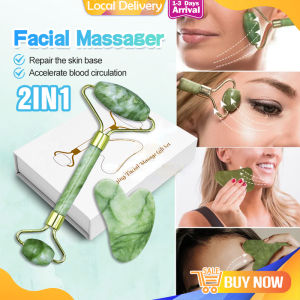 KONKA Facial Massager 100% Jade Guasha Board Facial Face Neck Body Gua Sha Massage Tool Slimming Firming Wrinkles Removal 脸部按摩刮痧Gua Sha Scraping