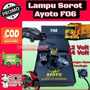 Lampu Sorot Motor Mobil Truk Bis Bus Ayoto F06 12 Volt 24 Volt Lampu Tembak 2 Warna Putih Kuning