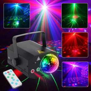 RAJA ALIEN Lampu Sorot panggung Proyektor Disco 16  DJ Patterns 240V 10W with Remote - TC-7007P