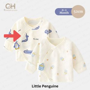 Comfort & Hugs Baby Kimono Newborn Cotton Yarn Bodysuit Romper Infant Japanese Pajamas 0-24 Months