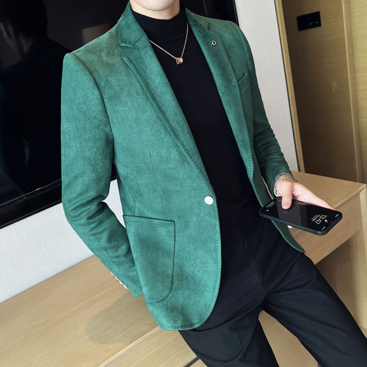 GUKENRO Tuxedo For Men Solid Color Original Korean Slim Formal Office british-style-sowhatelseisnew-meet-karl-oskar-aka-mr-tweed