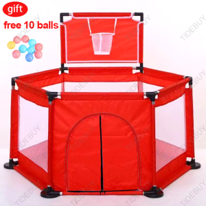 TIDEBUY Playpen For Baby Toddler Crawl With Free Balls And Mat Foam Baby Playpen Double Size Design Use