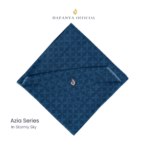 𝐃𝐀𝐅𝐀𝐍𝐘𝐀 - Azia Series Jilbab Motif Monogram Kerudung Segi Empat Hijab Scarf bahan Voal Laser Cut