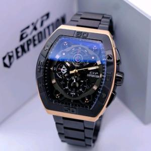 Jam Tangan Pria Expedition E 6800 E6800 EXP 6800 Original Garansi Resmi 1 Tahun - Tali Rubber