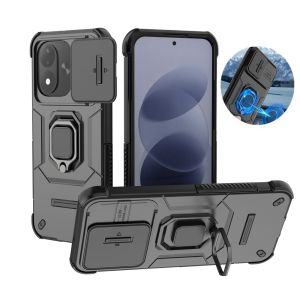 For Xiaomi Redmi Note 17 5G Case Armor Slide Camera Lens Protection Ring Stand Back Cover for Redmy Note17 Shockproof Coque