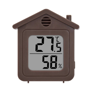 Temperature Humidity Monitor With Large LCD Display For Home Office Indoor Environment Plastic Housing Easy Placement