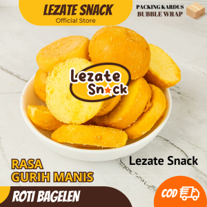 Lezate Snack - Roti Bagelen Kering Bandung 500gr Gurih Manis Kiloan Murah / Kue Bagelan Kering Bandung Keju Gula Butter