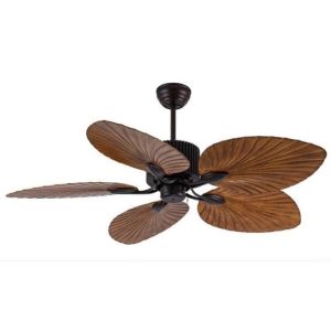 Quạt trần hình cánh lá decor biệt thự nhà hàngquán cafespa có remote từ xa 6 chế độ gióđảo chiều hút ẩm (Bảo hành)