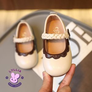 sepatu balet anak perempuan ruffle trendi / sepatu anak perempuan kulit vintage anti licin / sepatu flatshoes anak anak umur 2-10 tahun / baby flatshoes viral