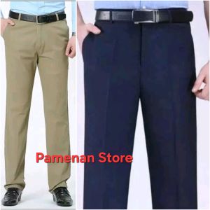 Celana panjang formal/kantoran pria Premium Model Reguler/Standar Bahan Twiss LICIN HALUS bagus murah