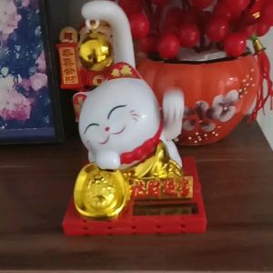 Mèo Thần Tài ngoắc tay mèo năng lượng phong thủy 6x8cm chiêu may mắn tài lộc Thuylamshop