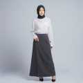 Rok kerja wanita kantor A line pinggang karet elastis polyester premium import stretch syakira. 